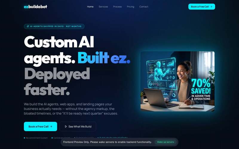 ezBuildabot — Custom AI agents. Built ez. Deployed faster.