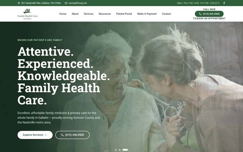 Family Health Care of Gallatin — Attentive. Experienced. Knowledgeable.